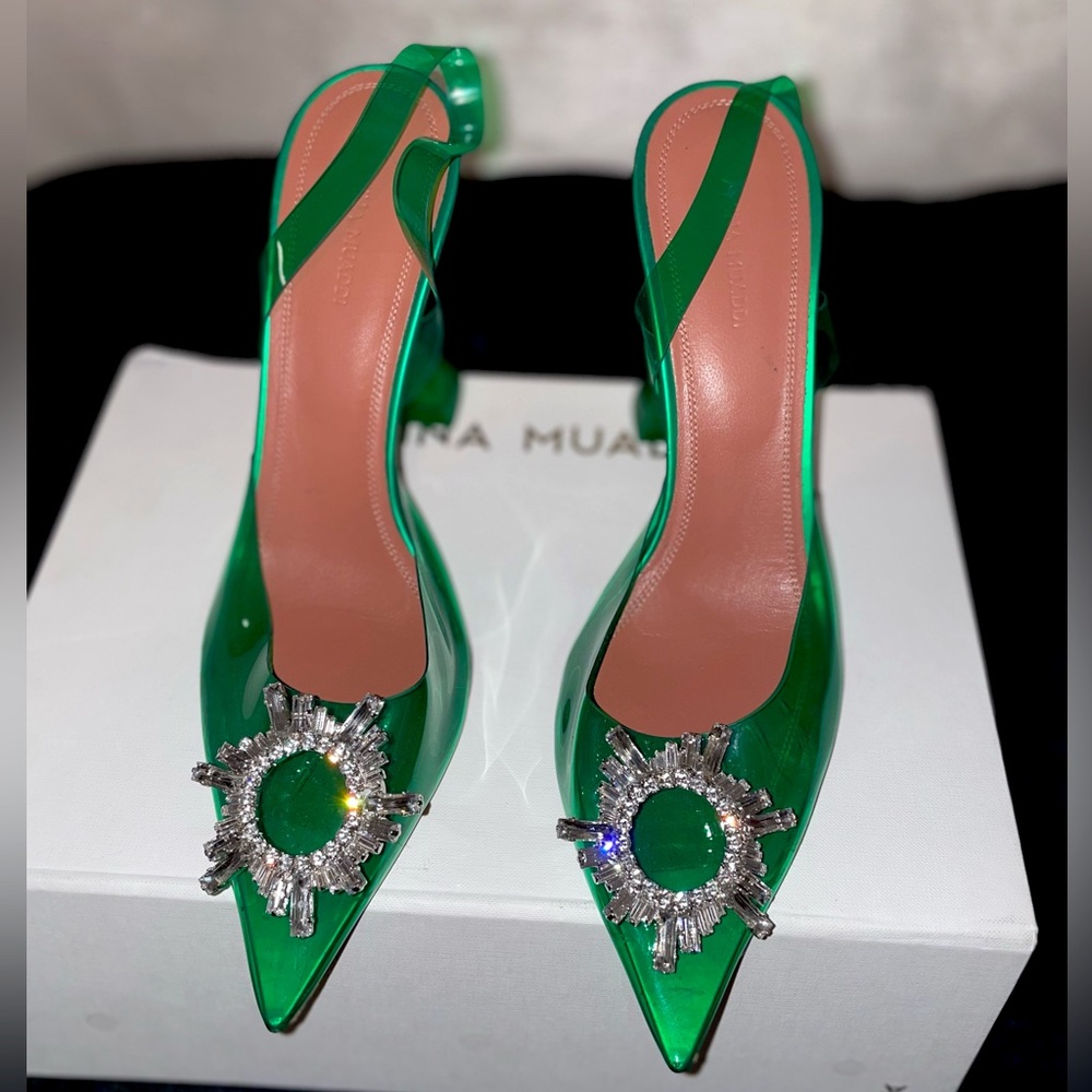 COPY - AMINA MUADDI
Begum Glass Sling Heel